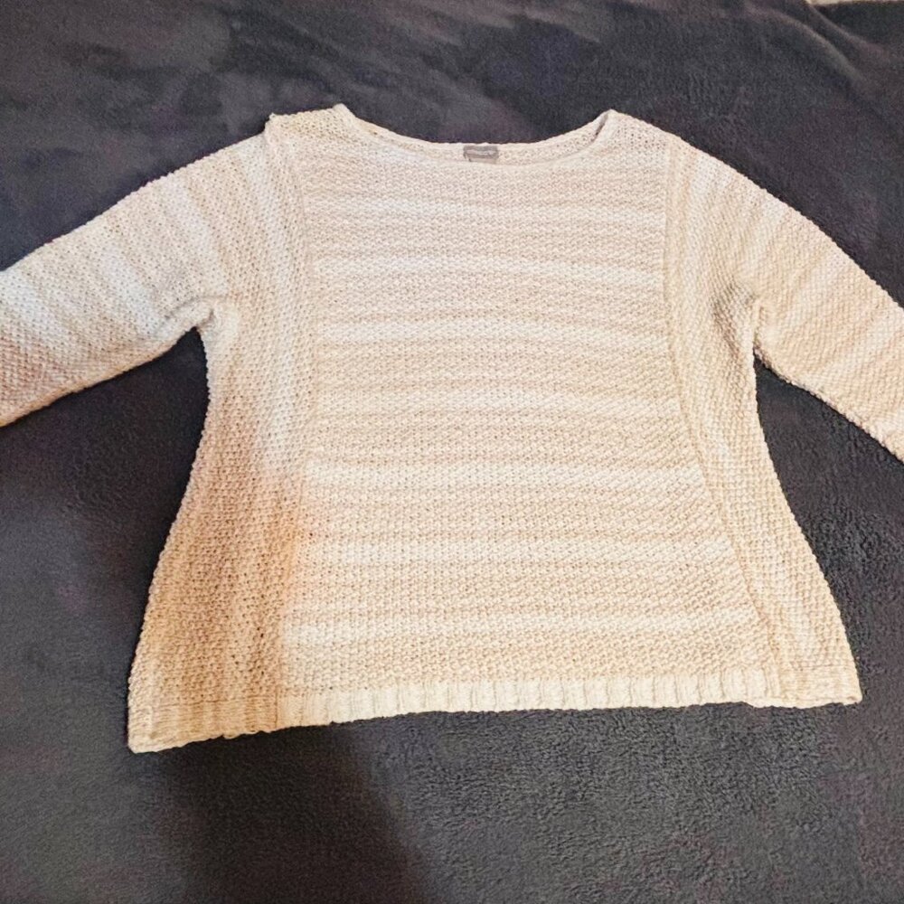 Chico's Knit Cotton/Linen Sweater Size 1 (Medium)